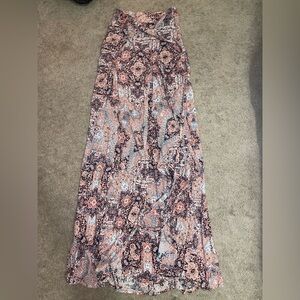 Atmosphere Paisley Maxi Skirt - Pink and Blue